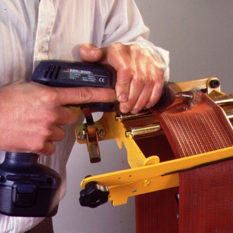 Part of the procedure during a fire hose repair