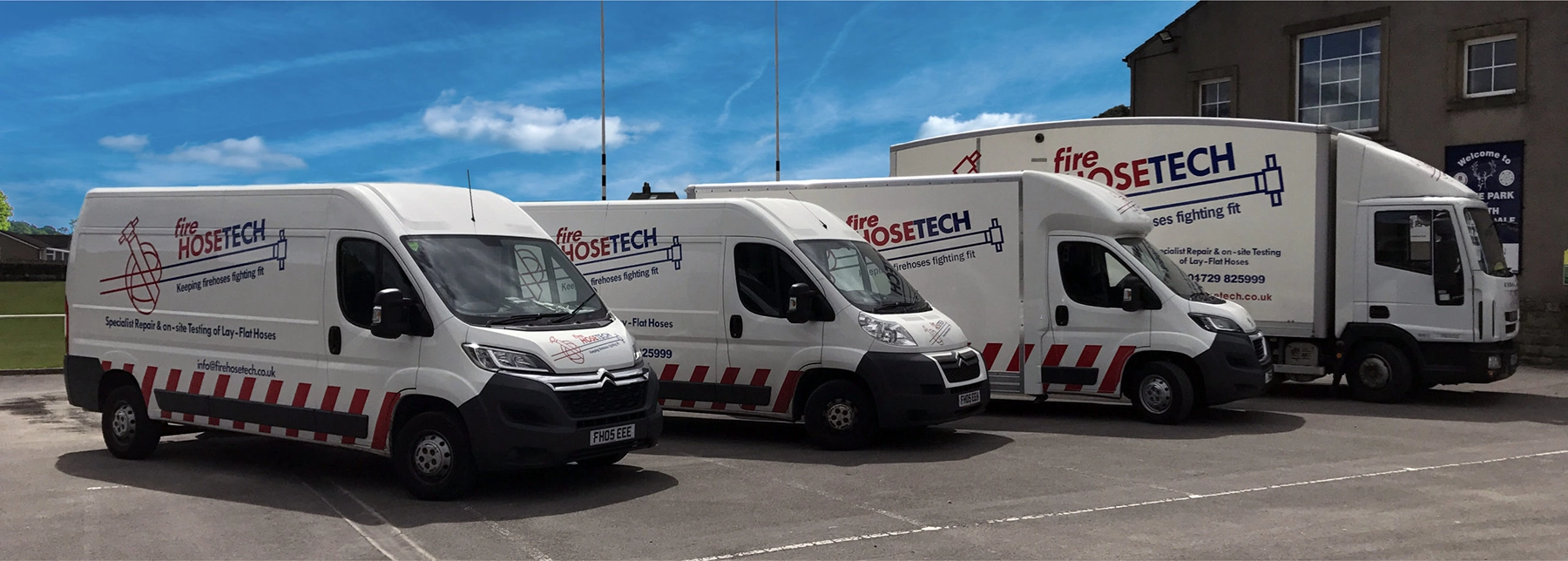 Our Fire Hosetech fleet is ready to deliver to you.